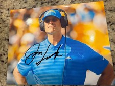 Jim Harbaugh Chargers Michigan go blue coach 26 signed 8x10 photo