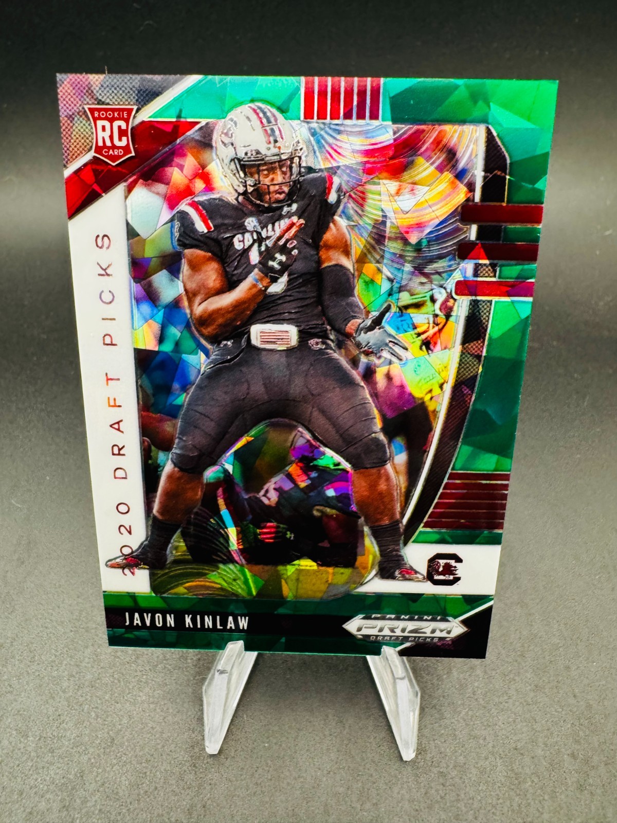 Javon Kinlaw Panini Prizm Draft Picks #161 Green Ice