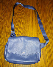 Freshly Picked Blue Small Crossbody Bag Purse, Zip/Magnetic, Gold Hardware