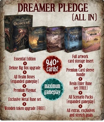 DreamEscape - All-In  Dreamer Pledge (engl.) - Gamefound / Kickstarter