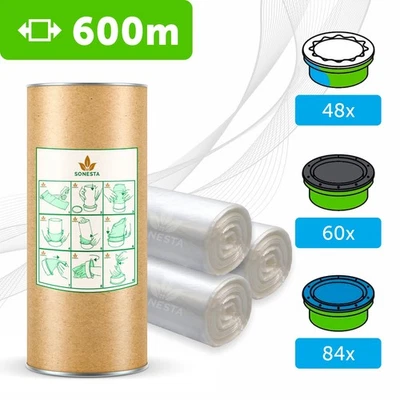 600m. ECO Recharge Universelle de sac pour poubelle à couches compatible - Photo 1/4