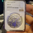 2022 $1 American Silver Eagle NGC MS69 Brown Label 1oz
