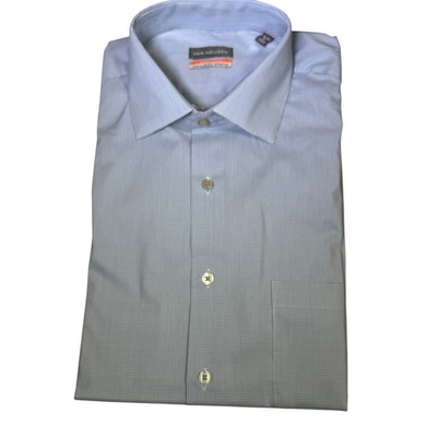 #ad Van Heusen Men#x27;s Regular Fit Stain Shield Dress Shirt Blue 15 15.5 32 33 $60 $25.50