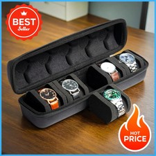 5 Slots Travel Watch Roll Case Wristwatch Display Case Watch Storage Box..