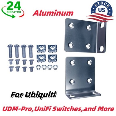 Rack Ears Mounting Kit Replacement For Ubiquiti/UDM-Pro UniFi Switche Left+Right