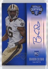 2014 Panini Totally Certified 7/10 Brandon Coleman #135 Auto 12hh