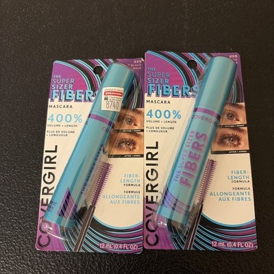 Covergirl The Super Sizer Fibers Mascara, Black, 0.18 fl oz, Pack Of 2