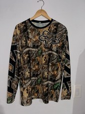 Camiseta deportiva vintage Fox Racing Energy FMX camuflada manga larga para hombre G grande Y2K Moto