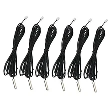 6pcs 10K Temperature Sensor Probe 1M NTC3950 Thermistor Stainless Steel Temp 