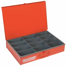 Durham Mfg 115-17-S1158 Steel, 12 Compartments, 12 1/2 In D X 3 1/8 In H X 18