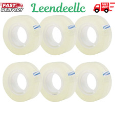 6 Rolls Transparent Tape Refills, Clear Tape, All-Purpose Transparent Glossy Tap