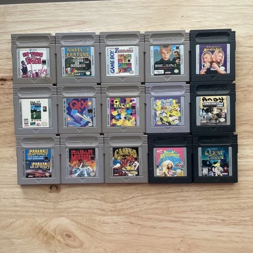 New ListingNintendo GameBoy Game Lot of 15- Qix, Radar Mission, Q Billion, In Your Face
