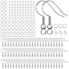 925 Sterling Silver Earring Hooks 150 PCS/75 Pairs,Ear Wires Fish Hooks
