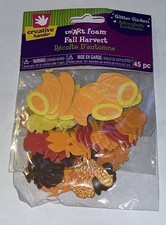 Creative Hands- Smart Foam Stickers- Glitter Stickers- Fall Harvest- 45pc. NEW