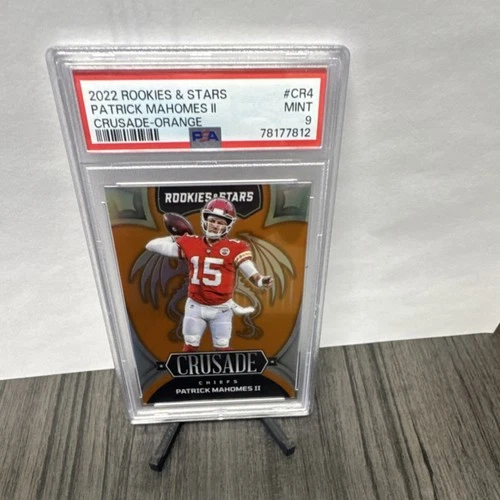 Panini Rookies & Stars Crusade Patrick Mahomes II #CR-4 Orange Prizm /25 PSA 9