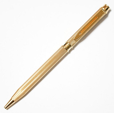 Waterman Jet Set Slim Ballpoint Pen in Gold [No Ink/VG] Limited From JAPAN