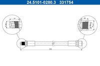 Bremsschlauch Vorne Hinten Ate 245101 02803 FÜR Alfa Romeo Mercedes