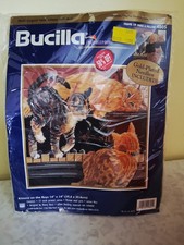 BUCILLA ~ “Kittens on the Keys” ~ NEEDLEPOINT KIT ~ #4805 ~ 14" x 14" Cats Piano