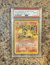 Pokémon Charizard 4/102 Celebrations Classic Collection Holo PSA 10 2021