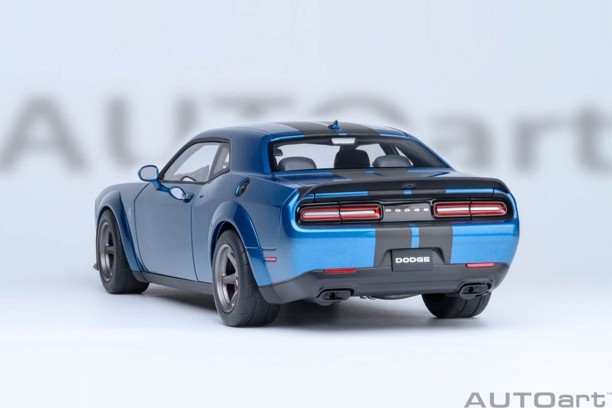 1/18 Dodge Challenger SRT Super Stock Frostbite Blue Model by