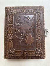 orig. LUXUS Leder Fotoalbum CDV KAB um 1870 leer Fotografie Album Photographie