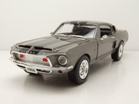 Ford Shelby Mustang Gt 500KR 1968 Silbergrau Modellauto 1:18 Lucky Die Cast