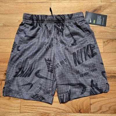Boys Nike Just Do It Graphic Print Shorts Dri-Fit Size 6-7 NEW
