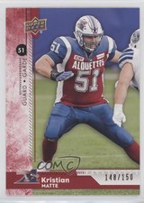 2018 Upper Deck CFL Red 148/150 Kristian Matte #135 z6b