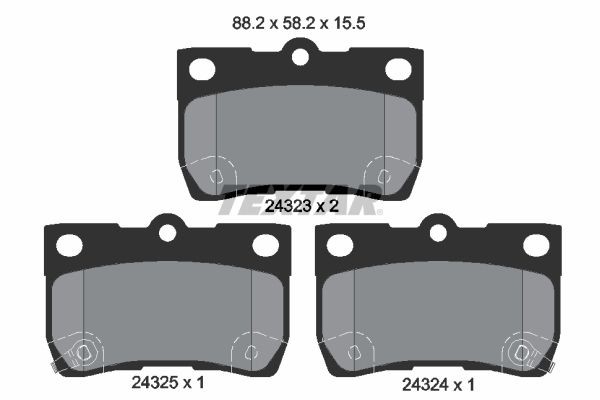Rear Brake Pad Set Fits Lexus Toyota Textar 2432301 1 Year Warranty