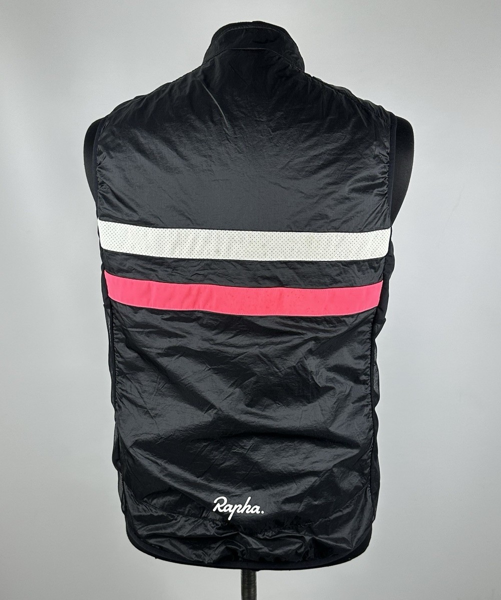 Gilet Isolant Rapha Brevet Noir/rose – Taille XL – Veste Coupe-vent Cyclisme Homme