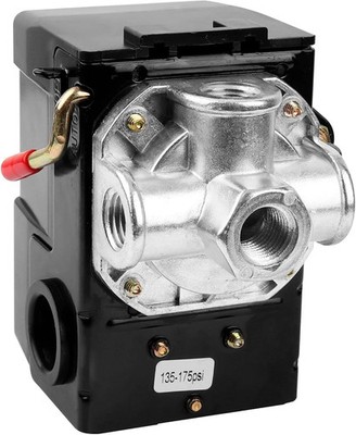 Air-Compressor Pressure Switch 135-175 Psi 4 Port 26 Amp 220V, with Adjust