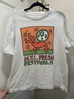 UNIQLO SPRZ NY Keith Haring NYC Fresh Festival Graphic Tee White Men's M