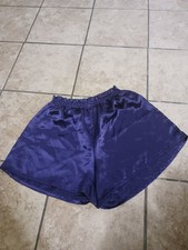 Victoria's Secret Vtg Gold Label Women's Purple Satin Shorts Small