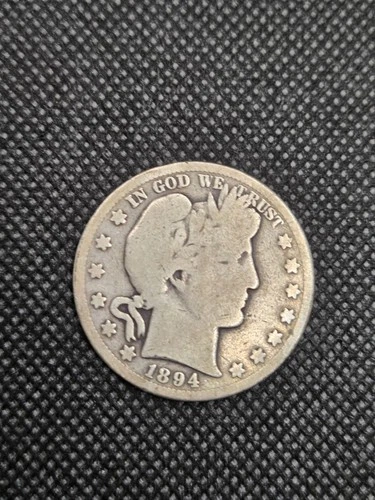 1894 S Barber silver half dollar AG