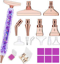 19PCS Diamond Art Pens Luminous 5D Diamond Painting Pen, 40 Thicken Comfort Gri