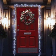 880 LED Door/Garland Cluster Lights Mains Powered Cool White Indoor/Outdoor