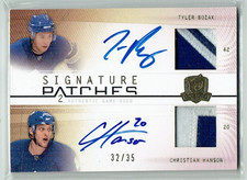 09-10 UD The Cup Signature Patches  Tyler Bozak & C Hanson  /35  Patches  Autos