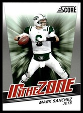 2011 SCORE IN THE ZONE FOOTBALL CARD MARK SANCHEZ #16 NEW YORK JETS 7654