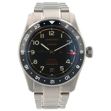 Longines Spirit Zulu Time Titanium Black Dial...