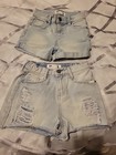 2 Pair Of Jeans Shorts For Girls Size 4 & 5 By Cotton Kids — photo 2