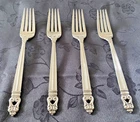 New ListingSet of 4 International Sterling ROYAL DANISH Dinner Forks 8" - No Monogram