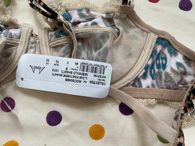 New LISE CHARMEL Panthere Shakti Animal Print Bra & Briefs Set Sz 32B Small