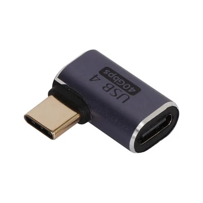 USB-C Adapter Stecker auf USB-C Buchse Verbinder Kabel Verlängerung gewinkelt 90 - Bild 1 von 4