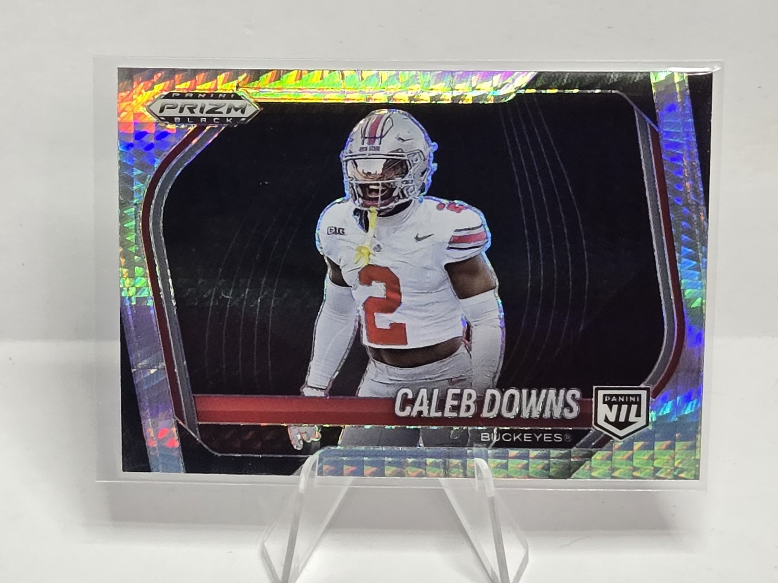 2025 Panini Prizm Black Football Caleb Downs SILVER HYPER NIL #190 Ohio State 🔥