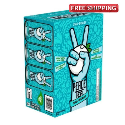 12 Cans of Peace Tea Sno-Berry Can 341ml/ 11.5oz Each - FREE SHIPPING