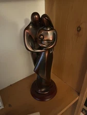 Herco Gift Professional 12in Tall "Bundle of Joy" Statue Decorative Copper Tone