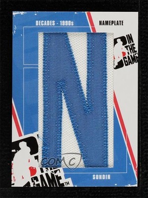 2013-14 ITG Decades 1990s Nameplate 1/1 Mats Sundin #NP-90 HOF 4f5