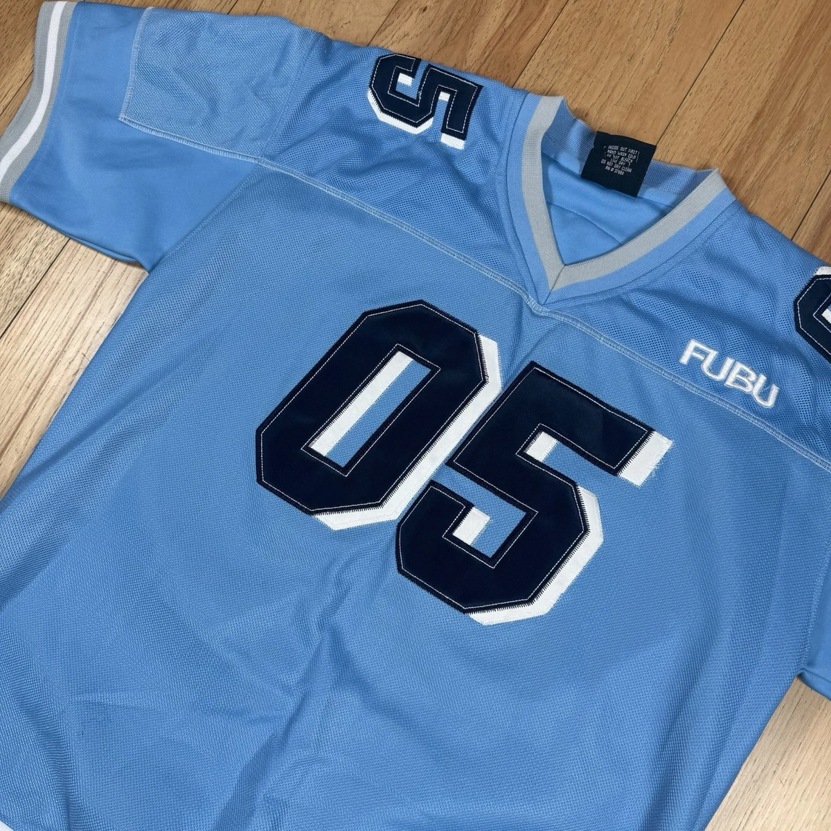 VINTAGE Fubu 05 Sports Series Football Jersey Mens XL Blue