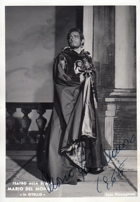 Mario Del Monaco 10x15 cm Signiertes Vintage Foto | Autogramm / Autograph [EW]