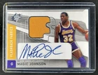 2004-05 SPx Magic Johnson Patch SP Flashback Fabrics Auto Autograph #162 Lakers